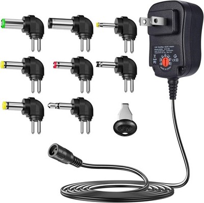 12W Universal Multi Voltage AC/DC Adapter Switching Power Supply with 8 Selec...