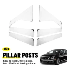 For Cadillac CT6 2016-2020 6Pcs Chrome Pillar Post Trim Exterior Decoration Set