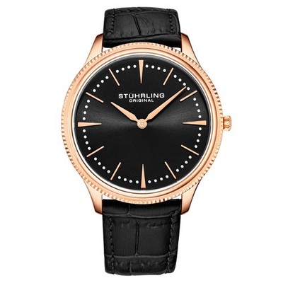 Symphony Black/Leather/Black Dial/Rose/Rose  Case | Black Dial Wristwatch 3984.4