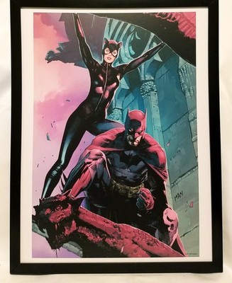 Batman Catwoman by Clay Mann FRAMED 12x16 Art Print Poster DC Comics