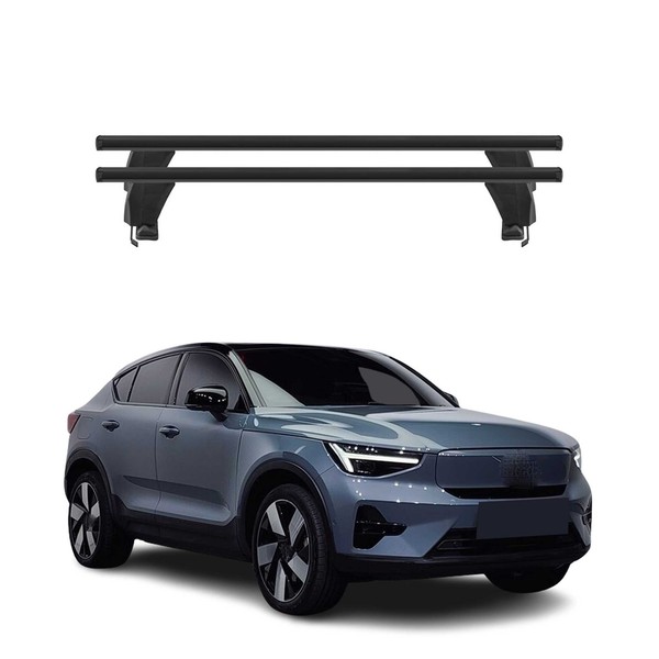 Menabo DachträGer GrundträGer FüR Volvo C40 Recharge 2022-2026 Alu Schwarz 2Tlg-image