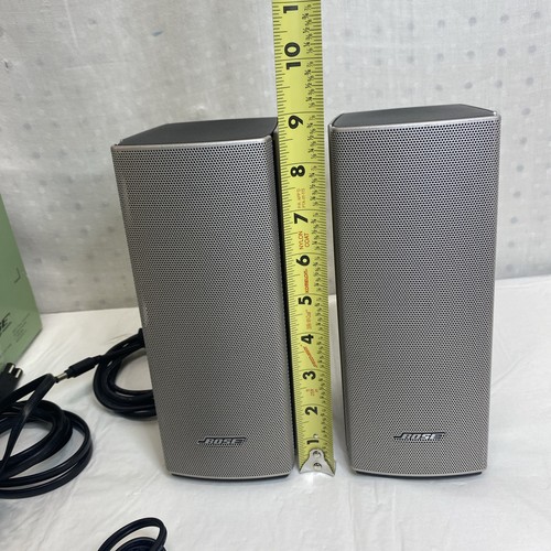 Bose Companion 20 Multimedia Speaker System Silver Tested Works Scuffs - Afbeelding 19 van 21