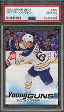 2019-20 Upper Deck Victor Olofsson Young Guns Card #207 PSA 10
