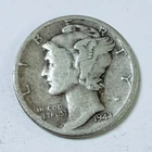 1944 D MERCURY DIME *90% SILVER, Circulated Coin, Free Shipping #6710