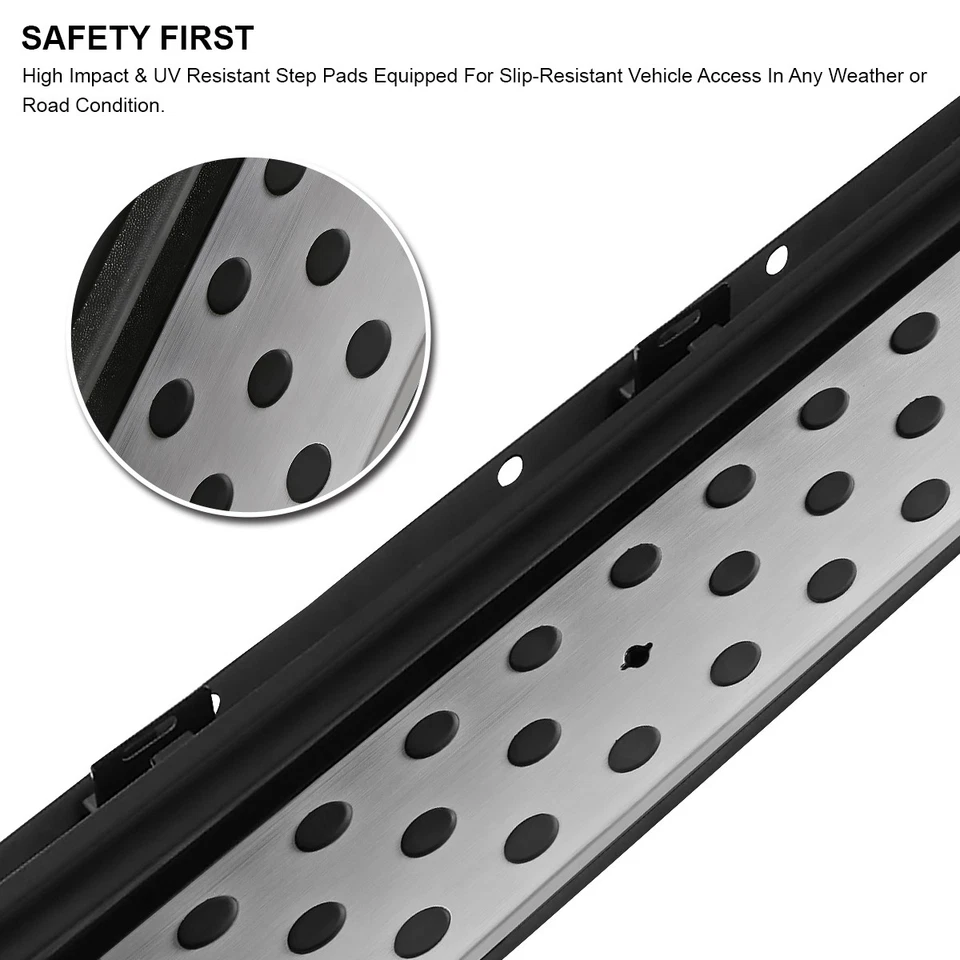 Fits 2006-2011 Mercedes W164 ML Class 320 350 Running Boards Side Step Nerf Bars - Image 4 of 4