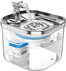 Fontana Di Acqua Gatto Con Filtro E Pompa Silenziosa, 2,0 L Erogatore Acqua Cha