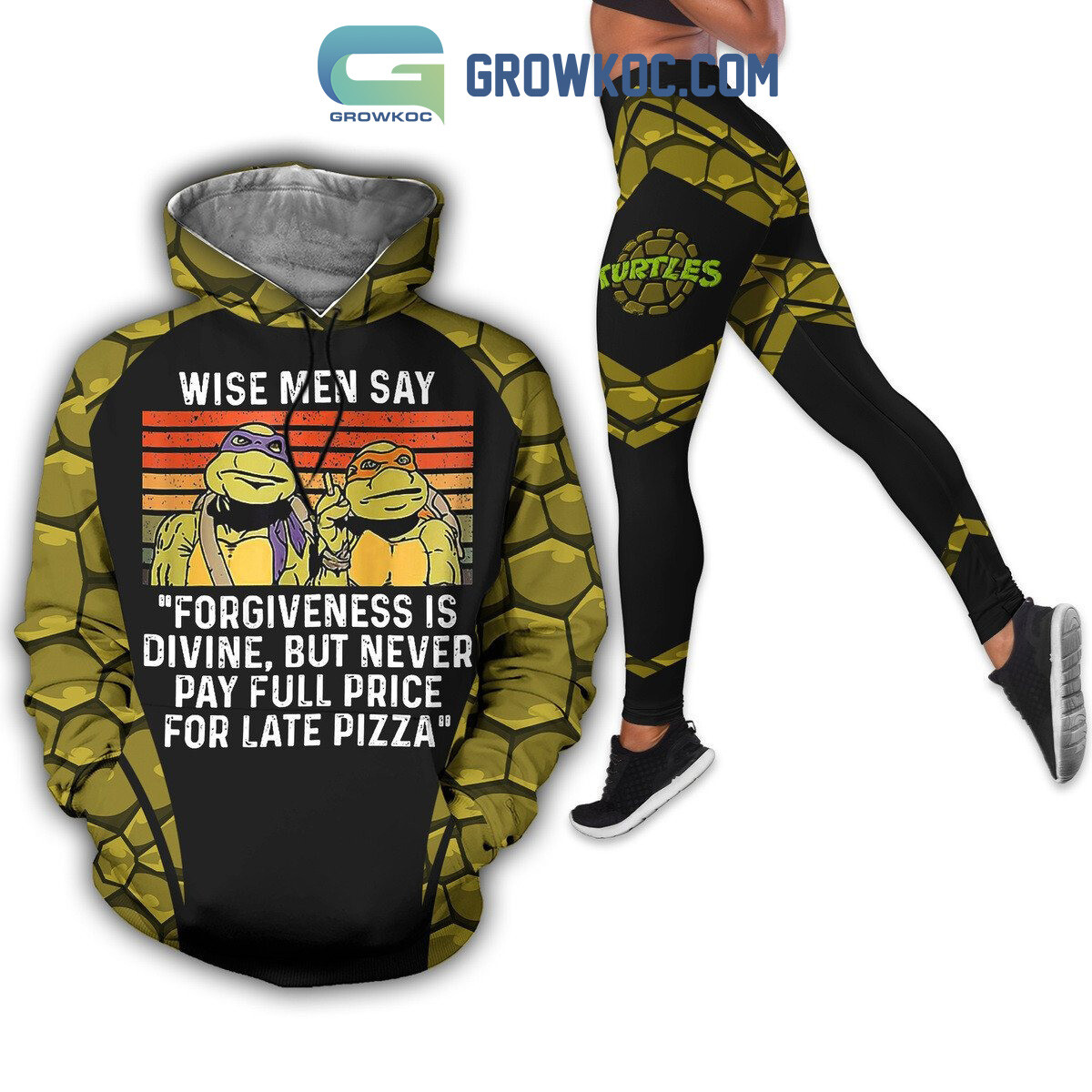Hoodie Leggings Set Turtles Wise Men Say Forgiveness Is Divine But Never Pay-image