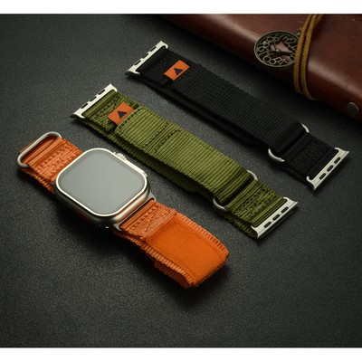 Rugged Nylon Watch Band Starp For Apple Watch Ultra 2 49mm Series 10 9 46mm 45mm