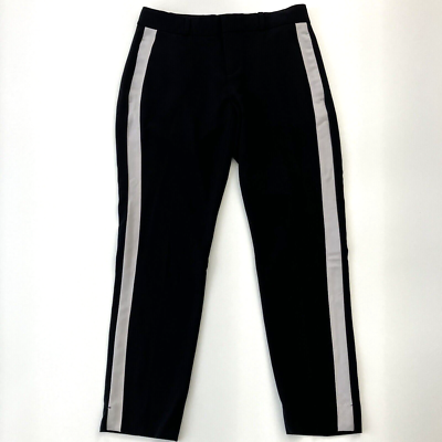 Banana Republic Women Avery Side Stripe Pant Black 00 Petite