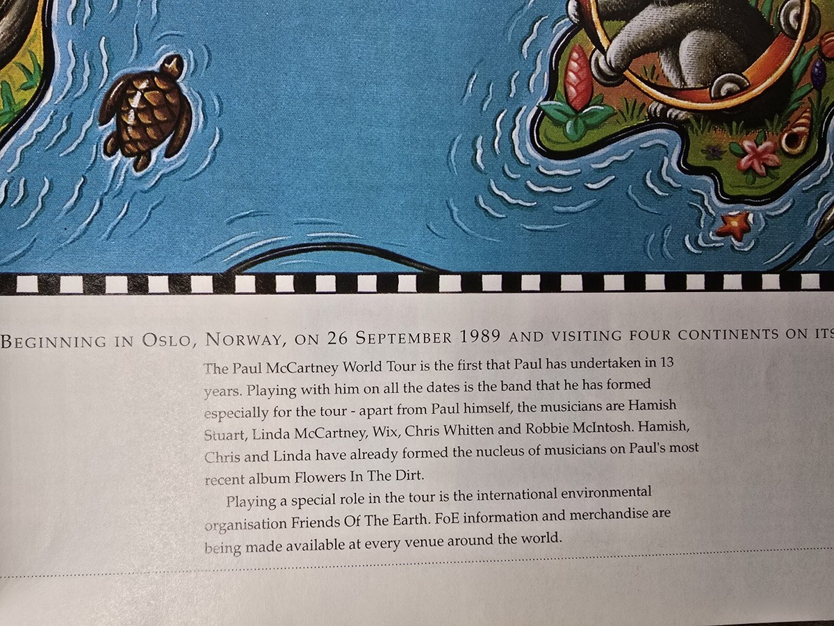 Vintage Paul McCartney Concert Program & Magazine 1989 1990 World