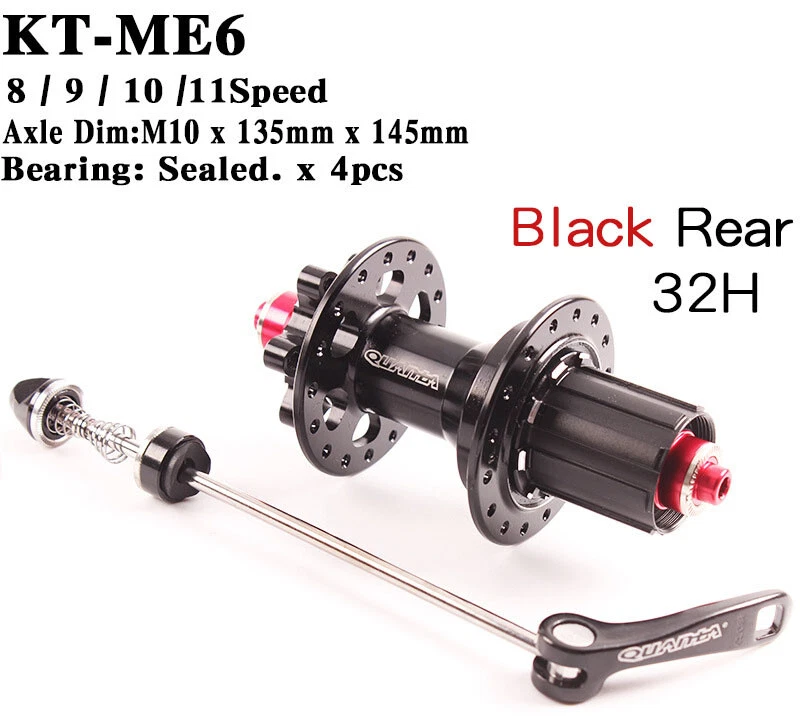 Buje de bicicleta QuanTa mtb buje de bicicleta ultraligero 32H 9x100mm/10 x 135mm QR para 8-11S Foto 3 de 4