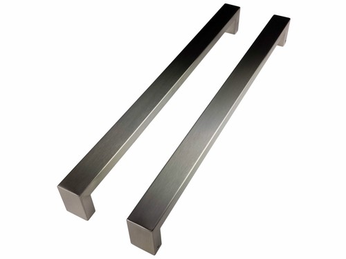ENTRANCE DOOR HANDLE PULL SET STAINLESS STEEL 600mm LONG SATIN FINISH SQUARE - Picture 8 of 10