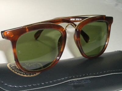 VINTAGE B&L RAY BAN W0937 TORTOISE RB3 TRU GREEN GATSBY SUNGLASSES