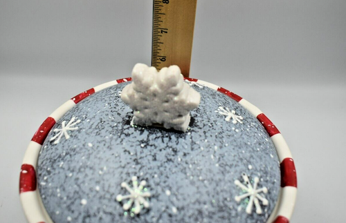 Ceramic Snowman Cookie Jar IT'S SNOW TIME, NEW - Picture 5 of 12