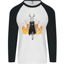 Satanic Witch Summon Ouija Board Satan Hell Mens L/S Baseball T-Shirt