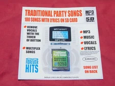 Traditional Party Songs 100 Songs MP3 Lyrics SD Card Karaoke 9253 Forever Hits 