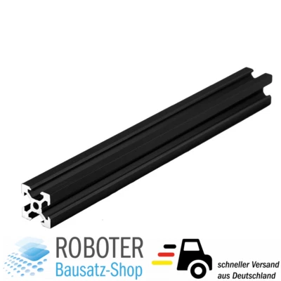 V-Slot Aluminiumprofil 2020 1 Meter schwarz Nut 6 3D-Drucker CNC Hobby
