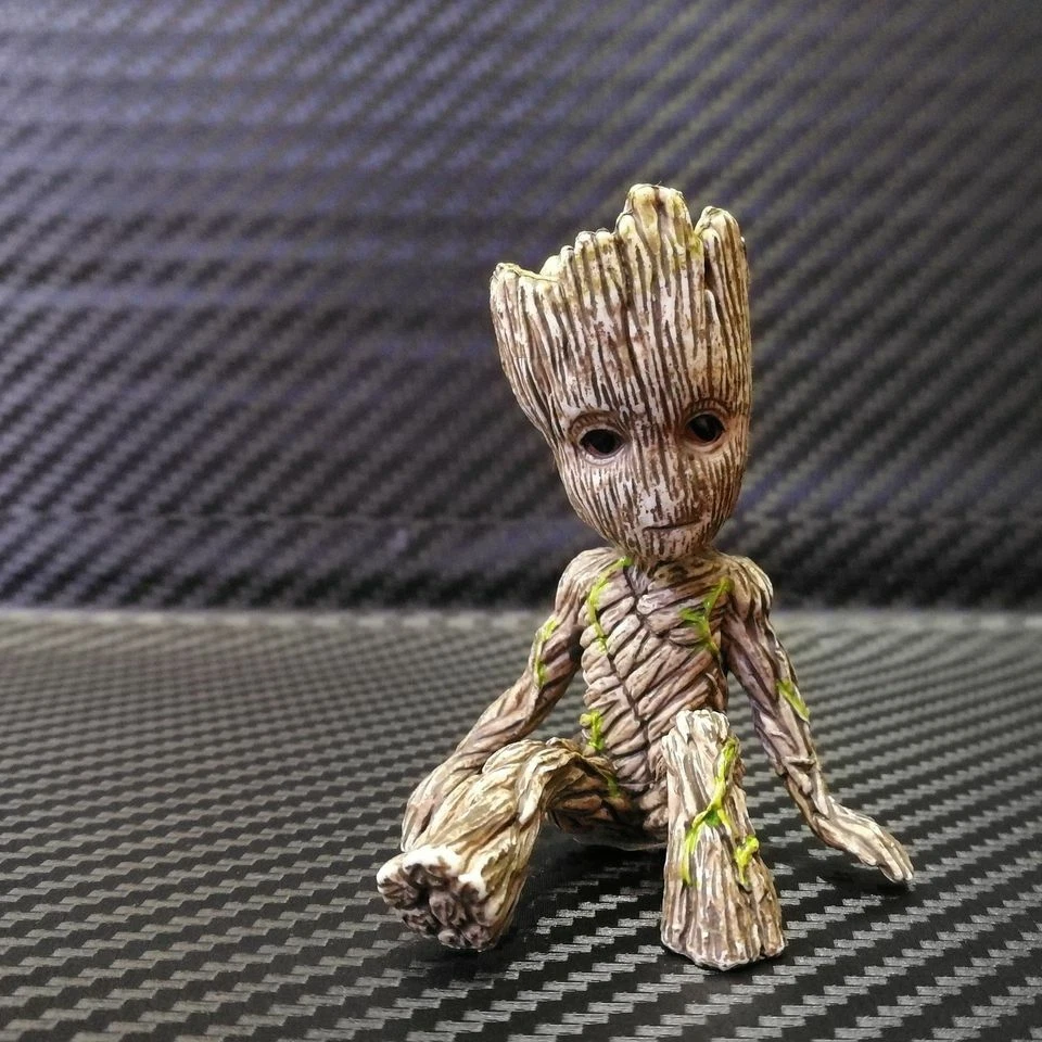 Miniature Garden Sitting Groot Figurine PVC Statue Groot in for Kids Home  Decor