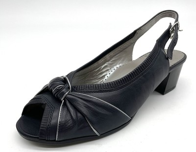 Damen - Sandalen - ARA - Wien-Sand - dunkelgrau/ozean - Gr. 39,5 - #N7