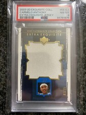 Carmelo Anthony 2003-04 Upper Deck Exquisite Extra Jersey #/75 PSA 8 Rookie