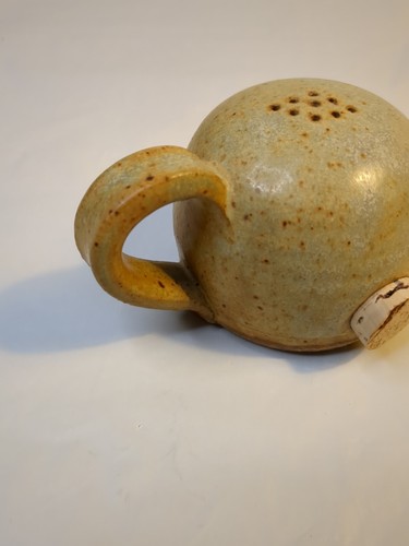 Art Pottery Stoneware Sale N Pepe Shakers con Tappo di Sughero Firmato - Foto 5 di 13