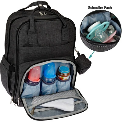 Wickelrucksack Baby Wickeltasche Großer Stauraum für Kinderwagen Rucksack 2908 - Bild 1 von 4
