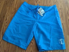 NOS Vintage Y2K Nike Shorts Low Rise Board Beach Bermuda Shiny Blue Womens M
