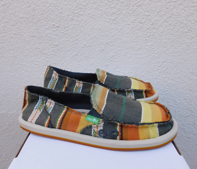 NWT Sanuk Sidewalk Surfer Charcoal SANUK CHARCOAL CANVAS VAGABOND SIDEWALK SURFER SHOES, MEN US  main image 2
