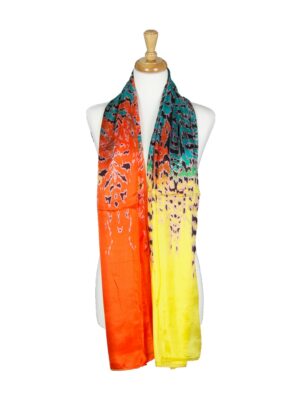 AamiraA Wave Mulberry Chiffon Silk Stole Women Oblong Scarf Free Shipping 