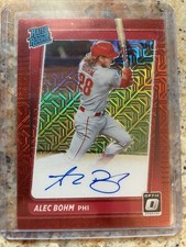 2021 Donruss Optic Rookie Auto Alec Bohm 48/99!!🔥 Prizm! Phillies HOT!!