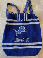 Detroit Lions Woven Drawstring Tote Bag/Backpack