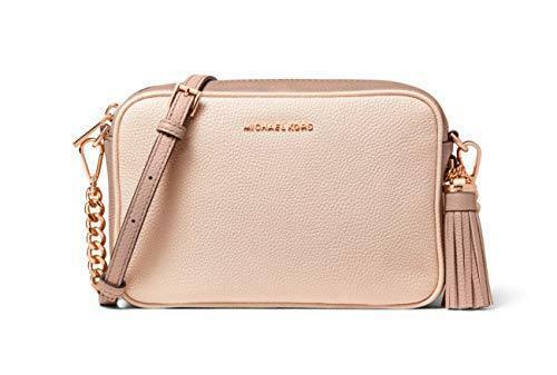 Michael Kors Medium Leather Camera Crossbody Bag (Soft Pink/