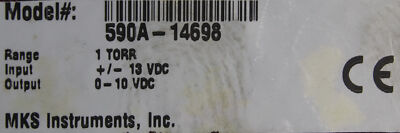 T7 MKS BARATRON HEATED HIGH ACCURACY ABSOLUTE CAPACITANCE 590A