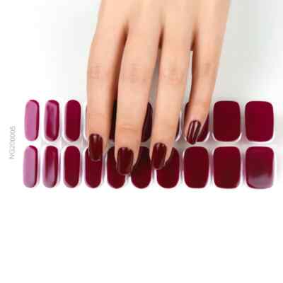 Nail Wraps Semi Cured Gel Nail Wraps Solid Color Nails, Solid (UV LAMP)       