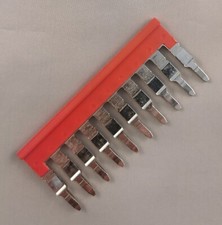 P2RVM-100R Omron Jumper Terminal Block 10 Pos Flat Pin Cross Bar Red