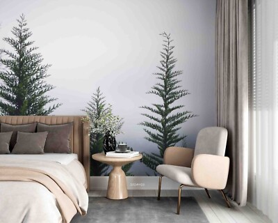3D Green Pine Branch Self-adhesive Removable Wallpaper Murals 23