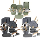 17Pcs kitchen Induction Cookware Set Granite Non Stick Saucepans Pots &Pans Set