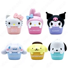 Cute Sanrio Character Figure Lip Balm Hello Kitty Moisture Cherry Fruit Flavored