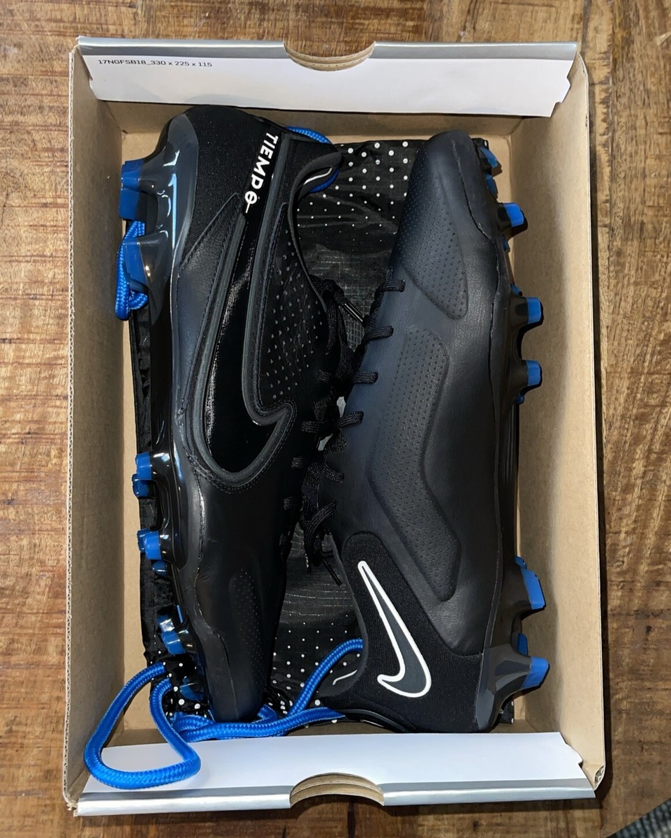Size 10.5 Nike Tiempo Legend 9 Elite FG Black / Blue CZ8482 Size 10.5 Nike Tiempo Legend 9 Elite FG Black / Blue CZ8482