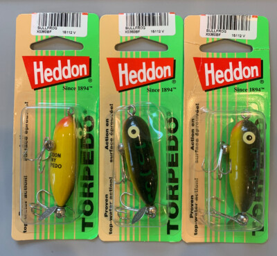 3 Packs Heddon Torpedo 1 7/8  Bullfrog
