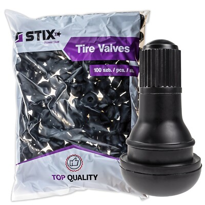 100 Stück TR412 Snap-In Reifenventile Gummiventile PKW Felgenventile Stix