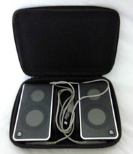 LOGITECH V20 S-0155A USB POWERED LAPTOP PORTABLE SPEAKERS W/ TRAVEL CASE