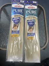Milky Way PURE Human Hair Weave 2-packs Extension Yaky 12" 613 Blond
