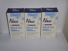  3 pack  Nair Hair Remover Wax Ready Strips Face  Bikini Wax Strips -40ct each