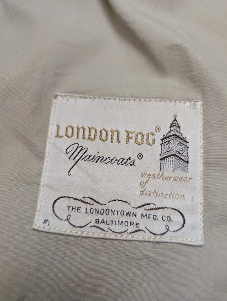 Trench-Coat Long London Fog Femme M Beige Crème Classique Imperméable - Photo 2/4