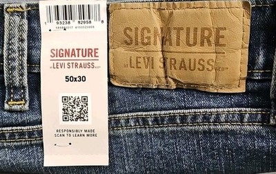 Big & Tall Sz 50x30 Levi Strauss Signature Men's Flex Fit Straight
