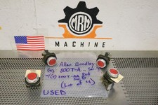 Allen Bradley 800T-A... Ser T Red Pushbuttons W/ 800T-XA Ser D Used (Lot of 4)