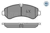 Bremsbelagsatz Scheibenbremse Hinten Meyle 025 227 9120 PD FÜR Mercedes