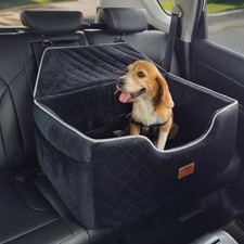 HOT/ Dog Car Seat,Dog Booster Seat for Car w/A Storage Pocket,Pet Car Seat w/Cl