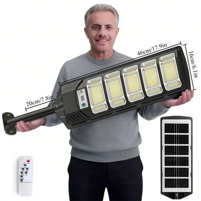 12000LM Commercial Solar Street Lights Outdoor with Motion Sensor Remote Control